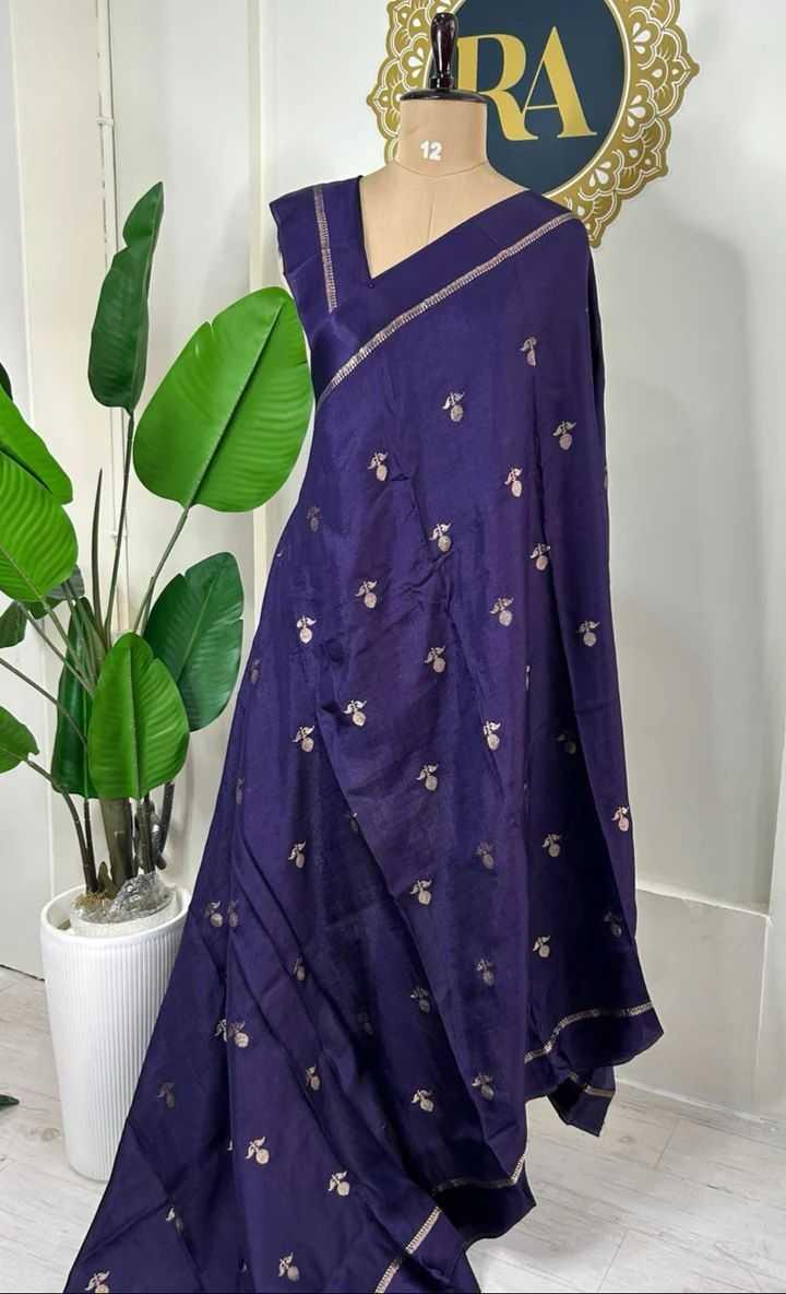Maink Pure Viscose Khadi Silk Saree | Satin Border Jacquard