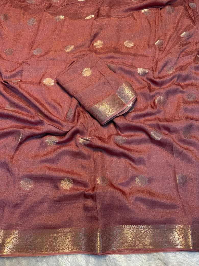 KESH604 Aboli Khadi Cotton Saree Mauve folded