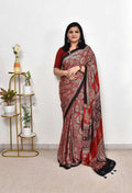 Cream Munga Silk Jamdani Saree - Border Detail