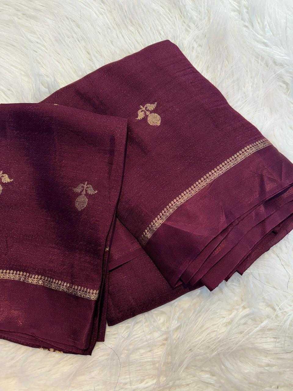Royal Purple Viscose Khadi Silk Saree - Varahi Elegance
