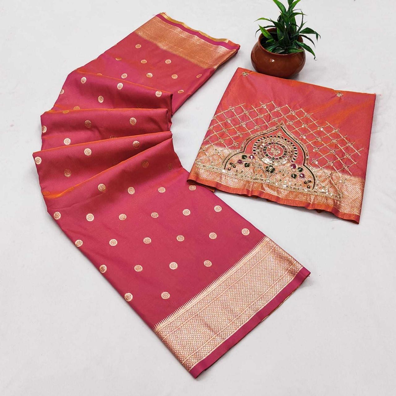 Rani Pink Kalanjali Paithani Silk Saree - Varahi Elegance
