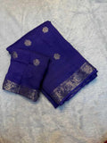 KESH604 Aboli Khadi Cotton Saree Chocolate Brown folded